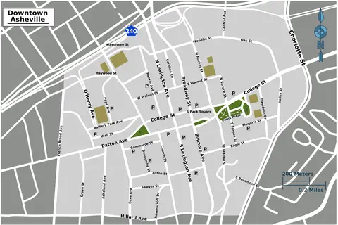 Map: Asheville Downtown Map