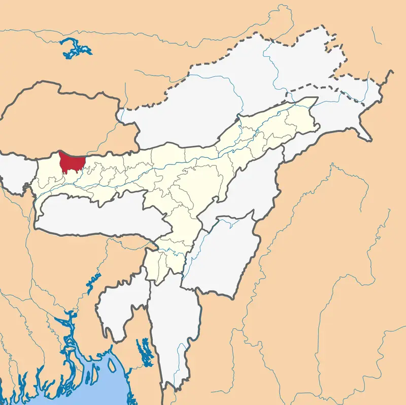 Map: Assam District Locator Map Chirang