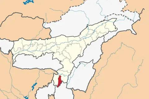 Map: Assam District Locator Map Hailakandi
