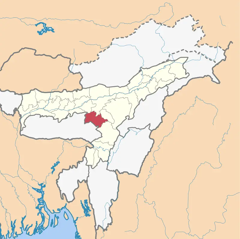 Map: Assam District Locator Map West Karbi Anglong