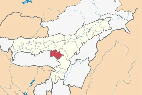 Map: Assam District Locator Map West Karbi Anglong