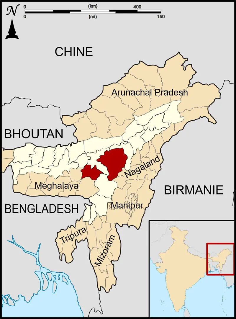 Map: Assam Karbi Anglong Locator Map