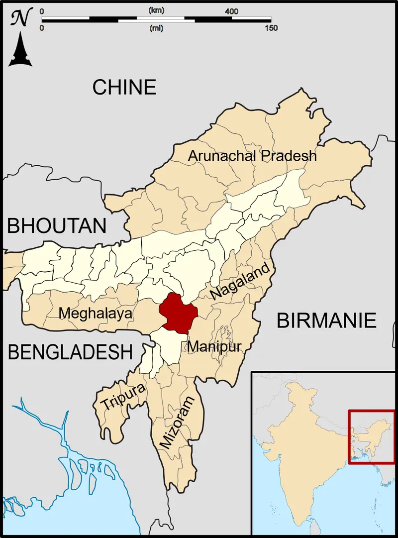 Map: Assam North Cachar Hills Locator Map