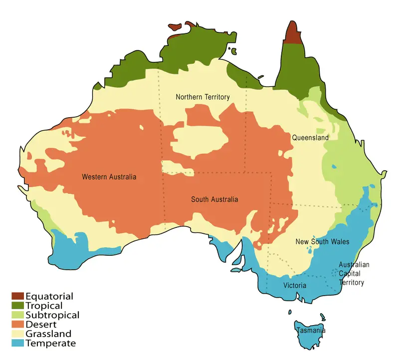 Map: Australiaclimate Map Mjc01