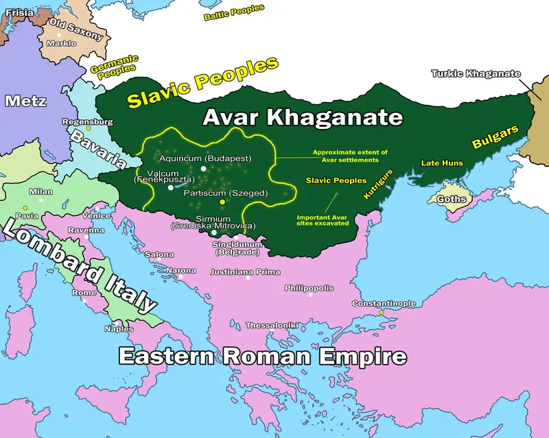 Map: Avar Khaganate Map 602