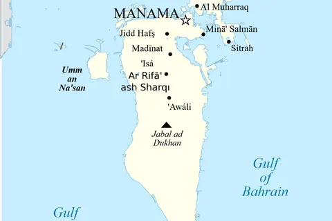 Map: Bahrain Biggests Cities Mapen