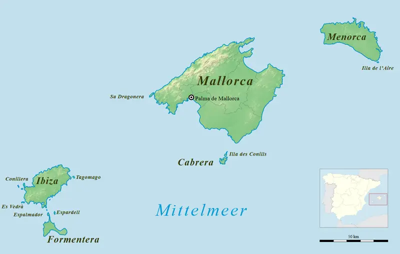 Map: Balearic Islands Mapde