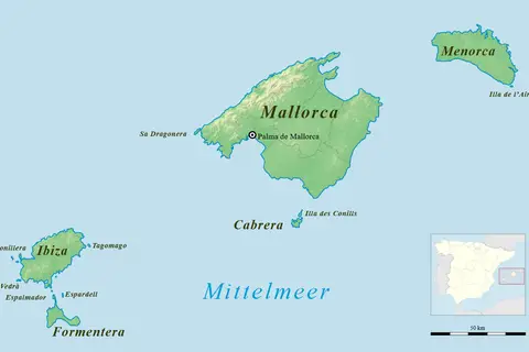 Map: Balearic Islands Mapde