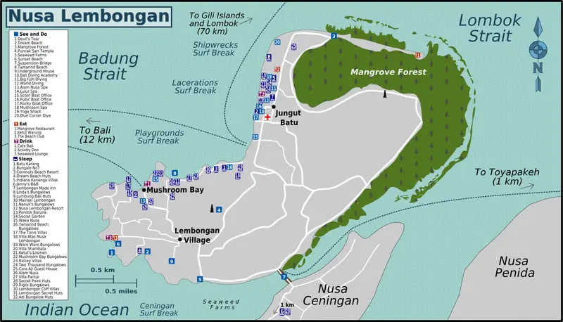Map: Balinusalembongan Map