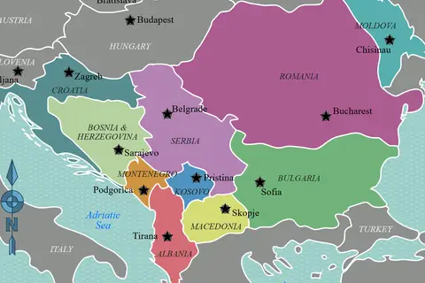 Map: Balkans Regions Map