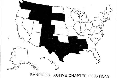 Map: Bandidos Mc Chapter Map