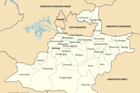 Map: Bandung Regency Administrative Division Map