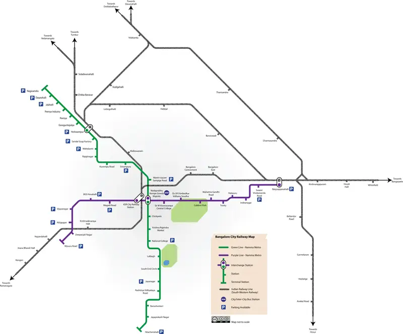 Map: Bangalore Railway Map