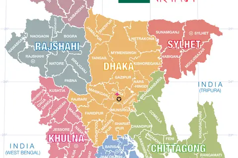 Map: Bangladesh District Map