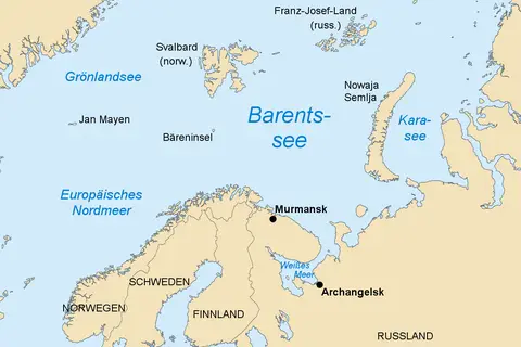 Map: Barents Sea Map de