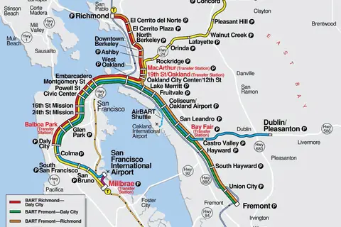 Map: Bart System Map Effective June 2003