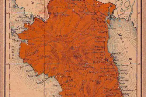 Map: Bataan Province 1918 Map