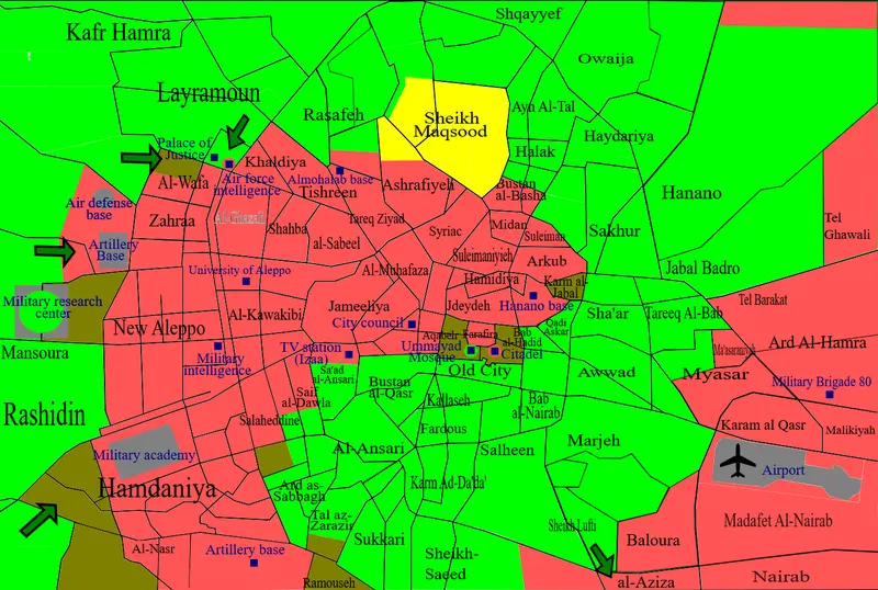 Map: Battle of Aleppo Map