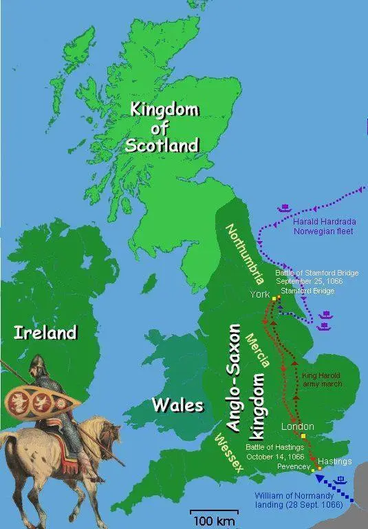 Map: Battle of Hastings Map