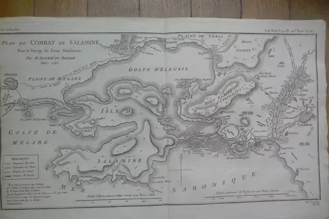 Map: “Battle of Salamis” french map found in old paper market (1785)