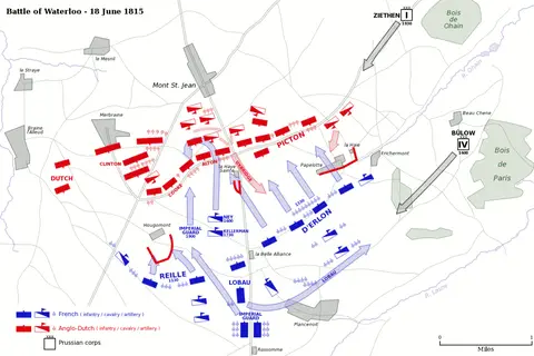 Map: Battle of Waterloo Map
