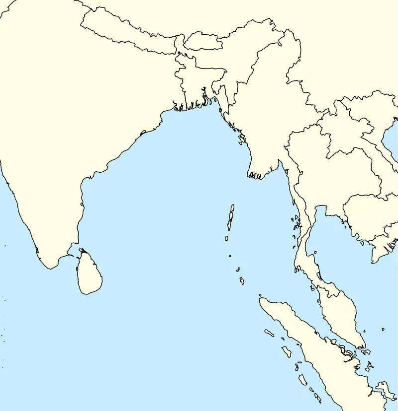 Map: Bay of Bengal Location Map Simple
