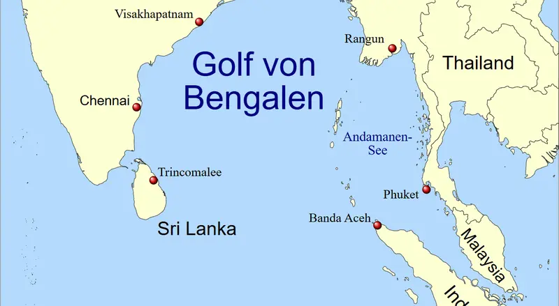 Map: Bay of Bengal Map de