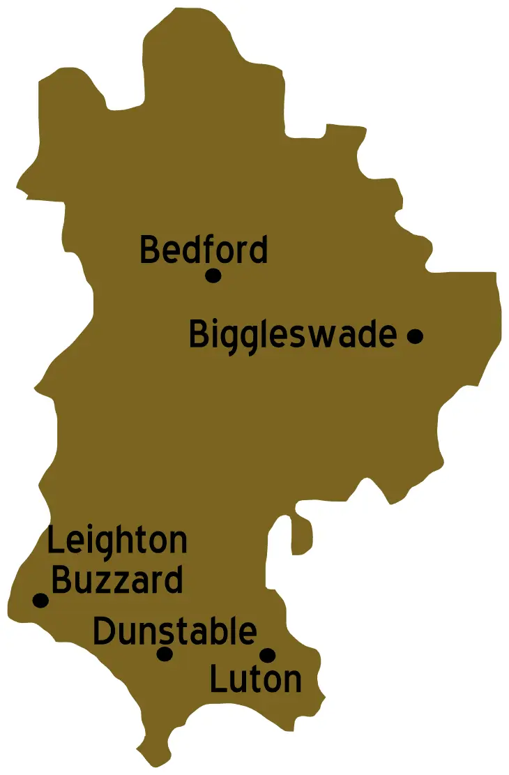 Map: Bedfordshire Map