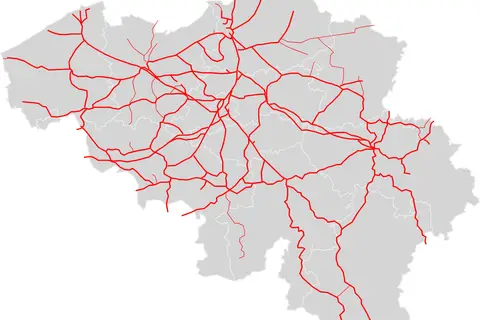 Map: Belgium Railroad Map
