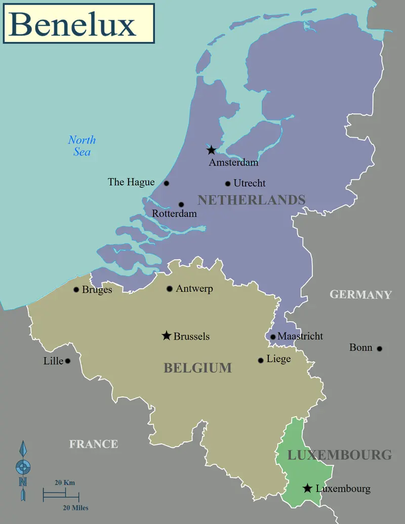 Map: Benelux Map