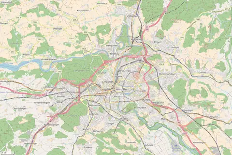 Map: Bern Switzerland Regional Map