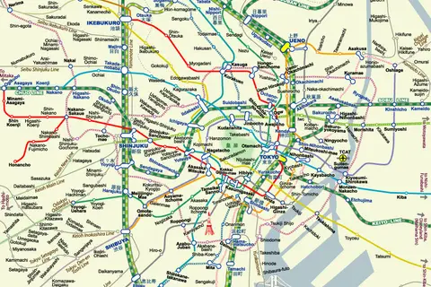 Map: BEST Tokyo Train Map