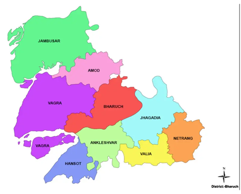 Map: Bharuch Gujarat Map