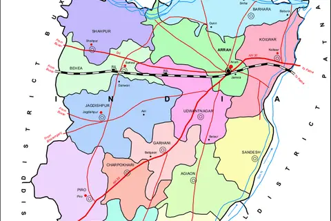 Map: Bhojpur District Map