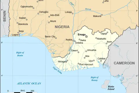 Map: Biafra Independent State Mapen