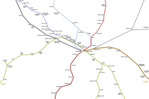Map: Birmingham Rail Map