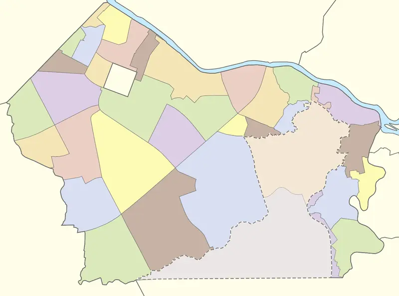 Map: Blank Barangay Map of Makati Colored