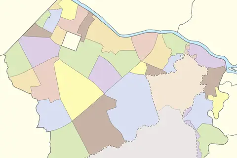Map: Blank Barangay Map of Makati Colored