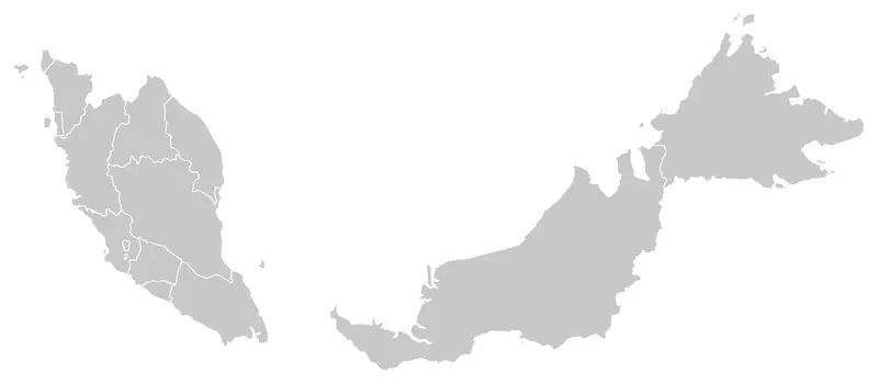 Map: Blank Malaysia Map