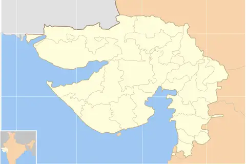 Map: Blank Map Gujarat State and Districts