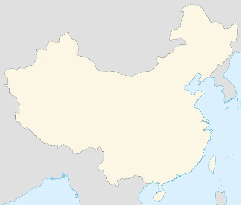 Map: Blank Map of China