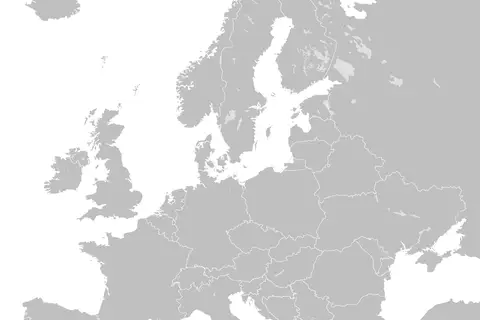Map: Blank Map of Europe Cropped