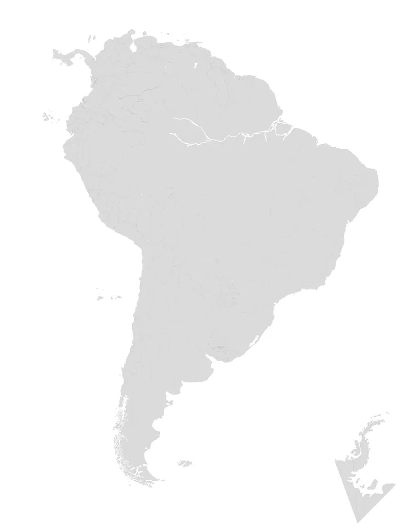 Map: Blank Map of South America