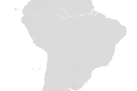 Map: Blank Map of South America