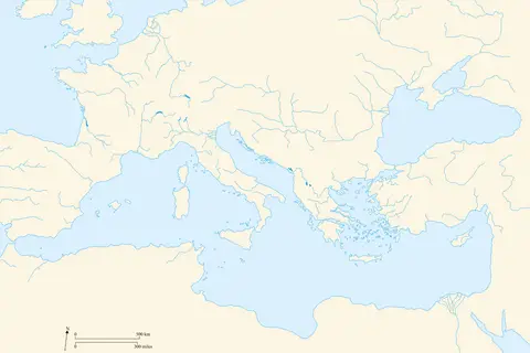 Map: Blank Map of South Europe and North Africa