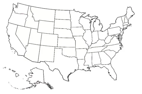Map: Blank Map of States
