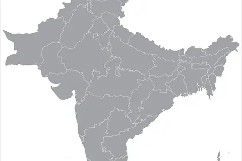 Map: Blank Map of the Indian Subcontinent