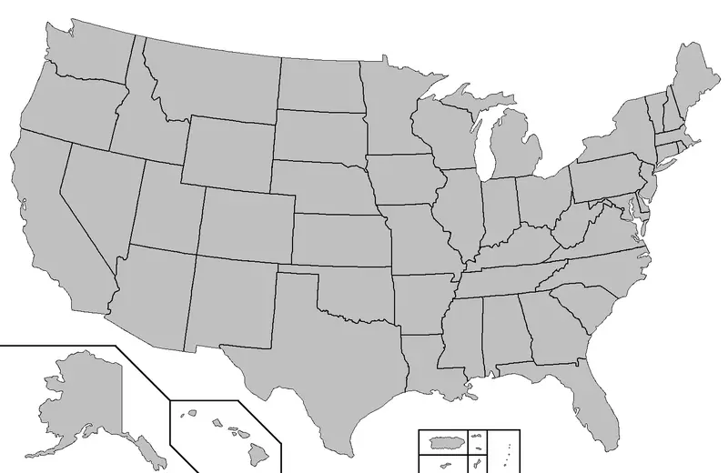 Map: Blank Map of the United States