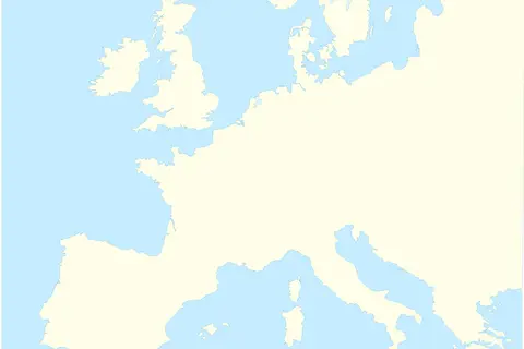 Map: Blank Map Western Europe Without Borders Atelier Graphique Colors