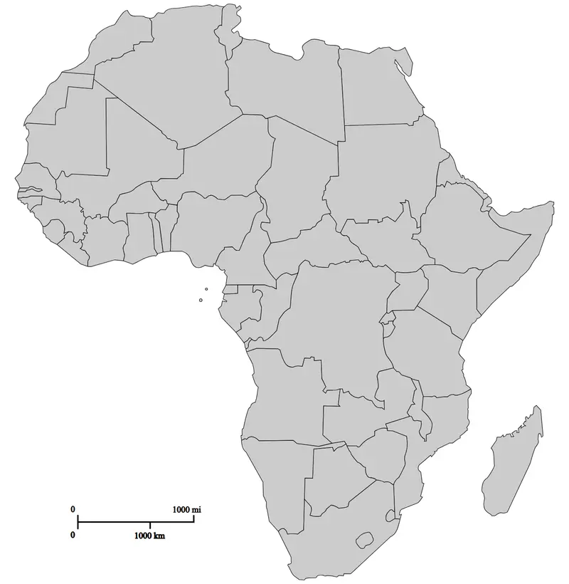 Map: Blank Mapafrica